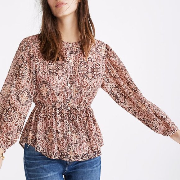 EUC Madewell Drawstring Top - Picture 1 of 14